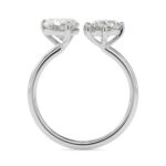 Toi et Moi 2 Carat Heart & Pear Cut Diamond Engagement Ring for Women – Two Stone Bridal Jewelry - Image 4