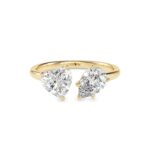 Toi et Moi 2 Carat Heart & Pear Cut Diamond Engagement Ring for Women – Two Stone Bridal Jewelry - Image 5
