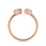 Toi et Moi 2 Carat Marquise & Pear Cut Diamond Engagement Ring for Women – Two Stone Bridal Jewelry - Image 12