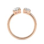 Toi et Moi 2 Carat Oval & Pear Cut Diamond Engagement Ring for Women – Two Stone Bridal Jewelry - Image 12
