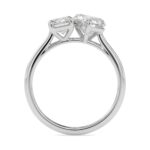 Toi et Moi 2 Carat Emerald & Heart Cut Diamond Engagement Ring for Women – Two Stone Bridal Jewelry - Image 4