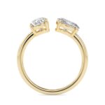 Toi et Moi 2 Carat Oval & Pear Cut Diamond Engagement Ring for Women – Two Stone Bridal Jewelry - Image 8