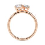 Toi et Moi 2 Carat Emerald & Marquise Cut Diamond Engagement Ring for Women – Two Stone Bridal Jewelry - Image 12