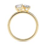 Toi et Moi 2 Carat Emerald & Marquise Cut Diamond Engagement Ring for Women – Two Stone Bridal Jewelry - Image 8