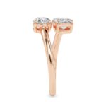 Toi et Moi 2 Carat Pear & Emerald Cut Diamond Engagement Ring for Women – Two Stone Bridal Jewelry - Image 11