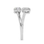 Toi et Moi 2 Carat Pear & Emerald Cut Diamond Engagement Ring for Women – Two Stone Bridal Jewelry - Image 3