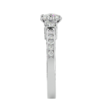 Three Stone 2.20 Carat Round & Princess Cut Diamond Engagement Ring for Women – Elegant Bridal Jewelry - Image 4