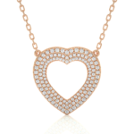 1.00 Carat Heart Cut Pavé Set Diamond Pendant Necklace – Romantic Fine Jewelry - Image 10