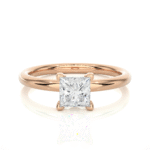 1 Carat Elena Charm Princess Cut Diamond Solitaire Engagement Ring for Women – Classic Bridal Jewelry - Image 9