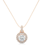1.72 Carat Round Cut Diamond Halo Pendant Necklace – Elegant Fine Jewelry - Image 10