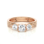 Three Stone 2 Carat Princess & Round Cut Diamond Engagement Ring for Women – Elegant Bridal Jewelry - Image 9