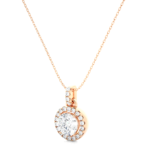 1.72 Carat Round Cut Diamond Halo Pendant Necklace – Elegant Fine Jewelry - Image 11