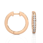 Round Cut Diamond Classic White Gold Hoop Earrings – Timeless Everyday Jewelry for Women - Image 11