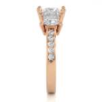 Three Stone 2.20 Carat Princess Cut Diamond Engagement Ring for Women – Elegant Bridal Jewelry - Image 12