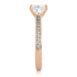 1.18 Carat Princess Cut Solitaire Diamond Engagement Ring With Princess Side Stones – Elegant Bridal Jewelry - Image 11