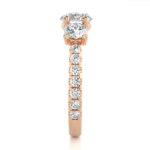 Three Stone 2.14 Carat Round Cut Diamond Engagement Ring for Women – Luxury Bridal Jewelry - Image 12