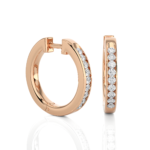 Round Cut Diamond Classic White Gold Hoop Earrings – Timeless Everyday Jewelry for Women - Image 9