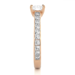 1.20 Carat Cushion Cut Solitaire Diamond Engagement Ring with Princess Side Stones – Elegant Bridal Jewelry - Image 12