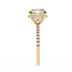 3.25 Carat Cushion Cut Hidden Halo Diamond Engagement Ring With Round Side Stones for Women – Luxury Bridal Jewelry - Image 8