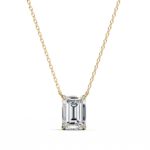 1.00 Carat Emerald Cut Solitaire Diamond Pendant Necklace – Brilliant Fine Jewelry - Image 7