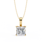2.00 Carat Princess Cut Diamond Solitaire Pendant Necklace - Modern Fine Jewelry - Image 7