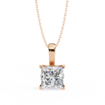 2.00 Carat Princess Cut Diamond Solitaire Pendant Necklace - Modern Fine Jewelry - Image 14