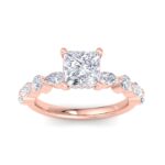 5.16 Carat Princess Cut Hidden Halo Diamond Engagement Ring – Luxury Diamond Jewelry - Image 9