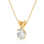 Round Cut Diamond Solitaire Pendant Necklace – Elegant Jewelry - Image 6