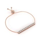 Round Cut Lustre Line Diamond Bracelet - Sleek and Modern Jewelry for Women - Image 8