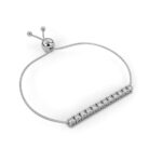 Round Cut Lustre Line Diamond Bracelet - Sleek and Modern Jewelry for Women - Image 2