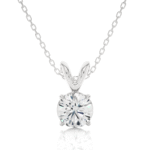 Round Cut Diamond Solitaire Pendant Necklace – Elegant Jewelry