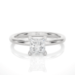 1 Carat Elena Charm Princess Cut Diamond Solitaire Engagement Ring for Women – Classic Bridal Jewelry