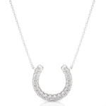 Round Cut Diamond Horseshoe Pendant Necklace – Modern Fine Jewelry