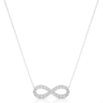 Infinity Diamond Pendant Necklace- Eternal Love Jewelry