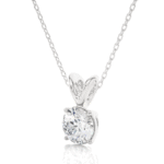 Round Cut Diamond Solitaire Pendant Necklace – Elegant Jewelry - Image 2