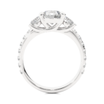 Three Stone 2.14 Carat Round Cut Diamond Engagement Ring for Women – Luxury Bridal Jewelry - Image 3