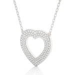 1.00 Carat Heart Cut Pavé Set Diamond Pendant Necklace – Romantic Fine Jewelry - Image 2