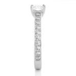 1.20 Carat Cushion Cut Solitaire Diamond Engagement Ring with Princess Side Stones – Elegant Bridal Jewelry - Image 4