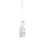 Princess Cut Diamond Solitaire Pendant Necklace – Modern Jewelry - Image 3