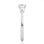 Three Stone 2 Carat Round & Pear Cut Diamond Engagement Ring for Women – Elegant Bridal Jewelry - Image 4