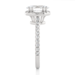 1.36 Carat Oval Cut Halo Diamond Engagement Ring for Women – Elegant Bridal Jewelry - Image 4