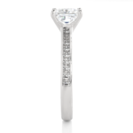 1.18 Carat Princess Cut Solitaire Diamond Engagement Ring With Princess Side Stones – Elegant Bridal Jewelry - Image 3