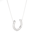 Round Cut Diamond Horseshoe Pendant Necklace – Modern Fine Jewelry - Image 3
