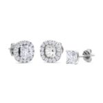 1.84 Carat Cushion Cut Diamond Studs Earrings – Luxury Diamond Jewelry - Image 3