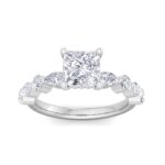5.16 Carat Princess Cut Hidden Halo Diamond Engagement Ring – Luxury Diamond Jewelry