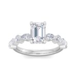 5.16 Carat Emerald Cut Hidden Halo Diamond Engagement Ring – Luxury Diamond Jewelry