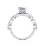 5.16 Carat Emerald Cut Hidden Halo Diamond Engagement Ring – Luxury Diamond Jewelry - Image 3
