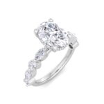 5.14 Carat Oval Cut Hidden Halo Diamond Engagement Ring – Luxury Diamond Jewelry - Image 2