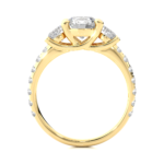 Three Stone 2.14 Carat Round Cut Diamond Engagement Ring for Women – Luxury Bridal Jewelry - Image 7