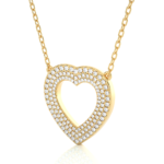 1.00 Carat Heart Cut Pavé Set Diamond Pendant Necklace – Romantic Fine Jewelry - Image 6
